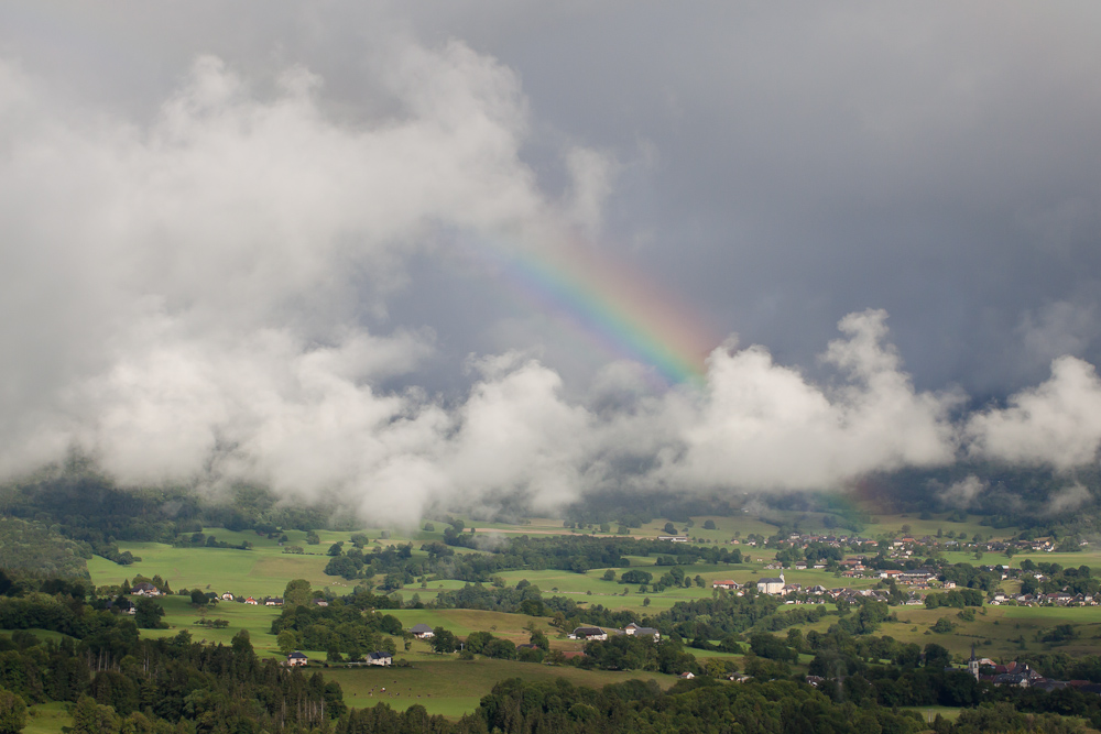 Arc en ciel sur Arith et Lescheraines