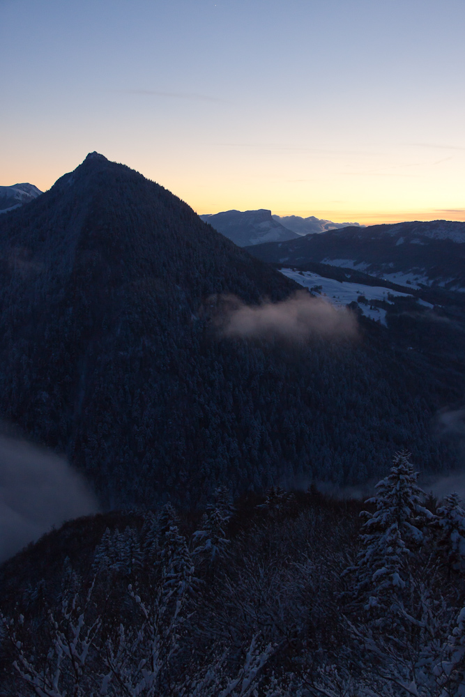 Mont de la Buffaz au crépuscule