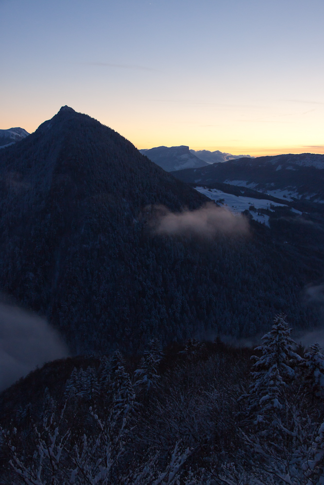 Mont de la Buffaz au crépuscule