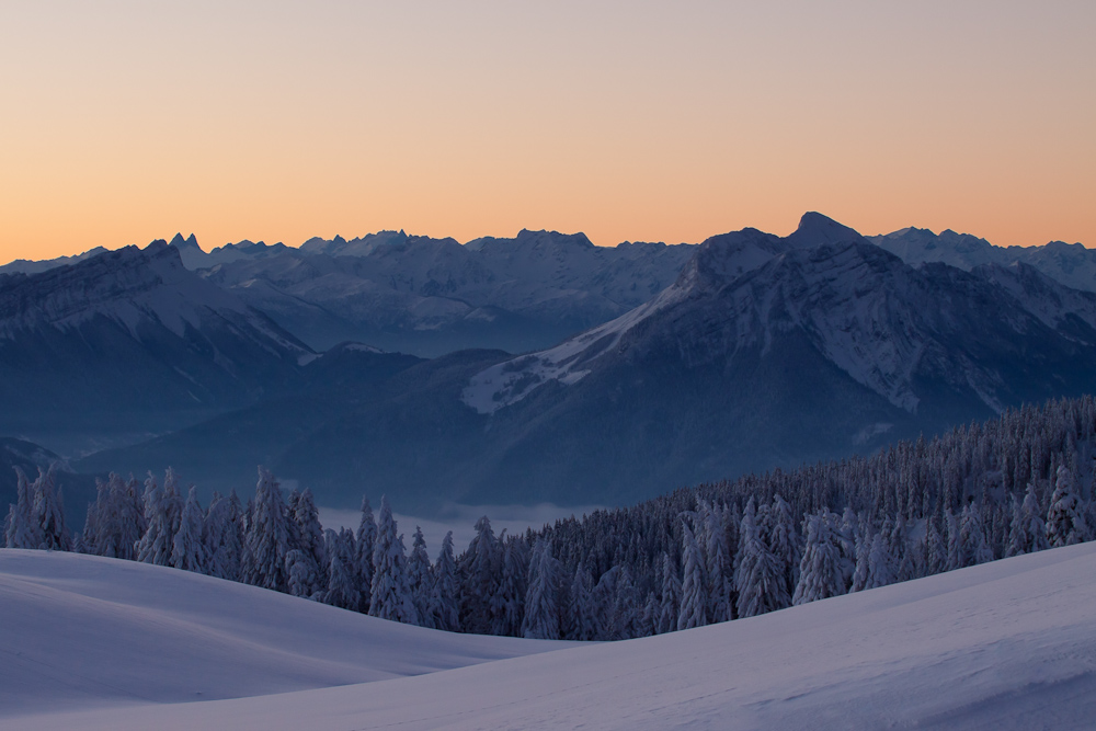 Aube sur le Mont Colombier