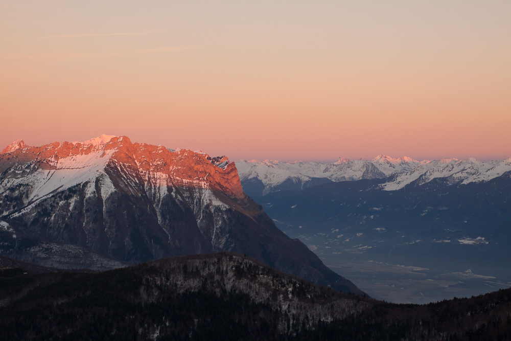 Dernier rayon sur la Dent d'Arclusaz