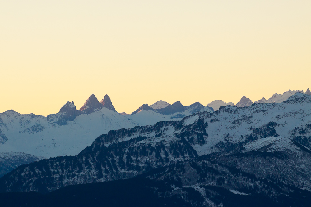 Vue sur les aiguilles d'Arves