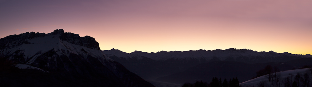 Aube sur la dent d'Arclusaz