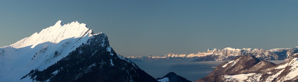 Vue de la crête de la dent d'Arclusaz au Vercors