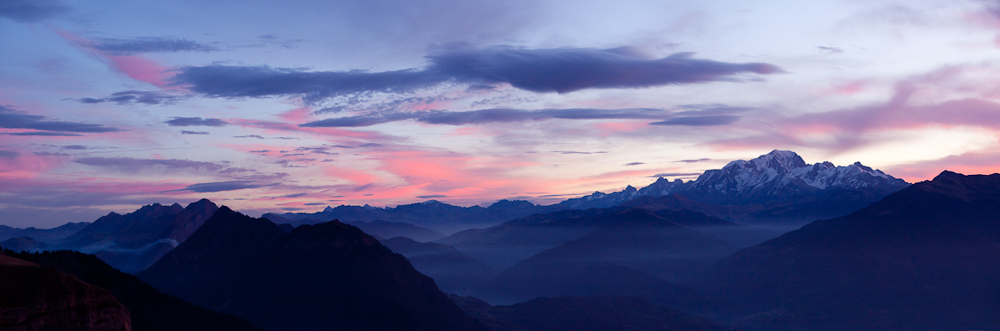 Aube sur le Mont Blanc