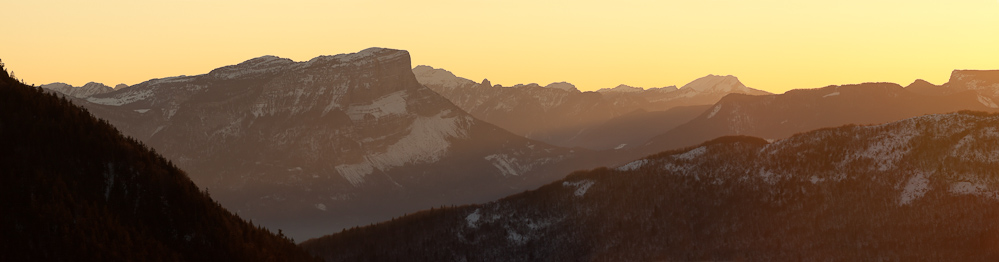 Coucher du soleil sur la Chartreuse