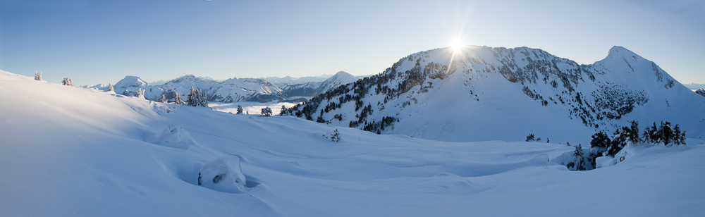 Lever du soleil sur le Colombier