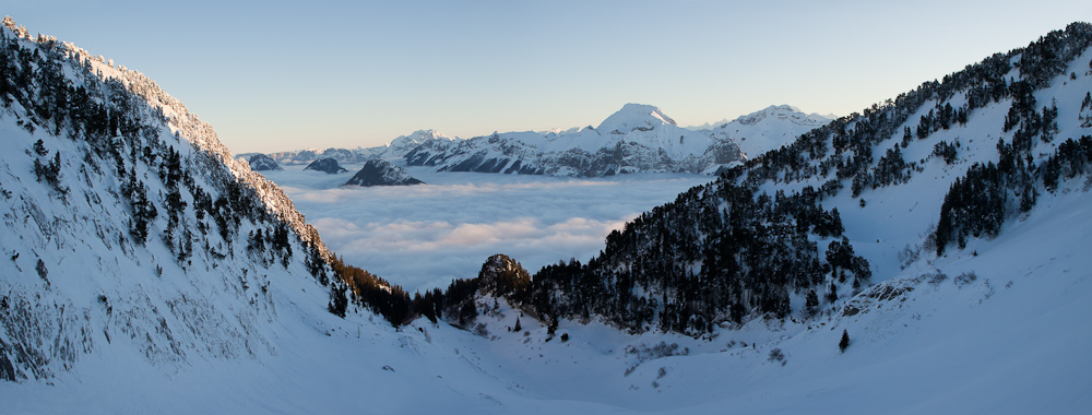 Vue sur la combe de l'Ilette